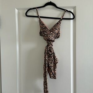 Nwt aerie one piece cutout wrap swimsuit. Size S Long. So cute!